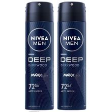 Nivea Deep Dimension Antiperspirant Ter Önleyici Leke Yapmayan 2x150 ml Erkek Sprey Deodorant
