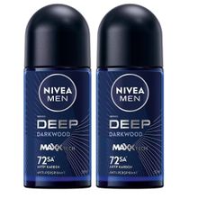 Nivea Deep Dimension Antiperspirant Ter Önleyici Leke Yapmayan 2x50 ml Erkek Roll-On Deodorant