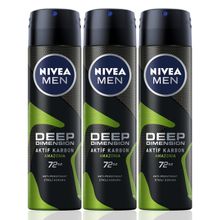 Nivea Deo Deep Dimension Amazonia 3x150 ml Erkek Sprey Deodorant