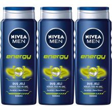Nivea For Men Energy 500 ml x2 Duş Jeli