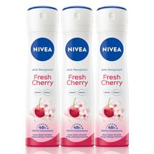 Nivea Fresh Cherry 3x150 ml Kadın Sprey Deodorant
