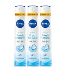 Nivea Fresh Natural 3x200 ML Kadın Sprey Deodorant