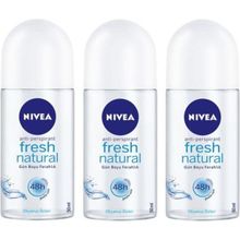 Nivea Fresh Natural 3x50 ml Kadın Roll-On