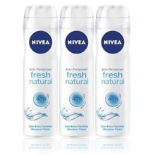 Nivea Fresh Naturals 3x150 ml Kadın Sprey Deodorant