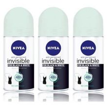 Nivea Invisible Black & White 3x50 ml Kadın Roll-on