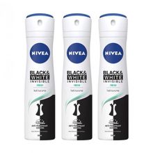 Nivea Invisible Black White Fresh 3x150 ml Kadın Sprey Deodorant