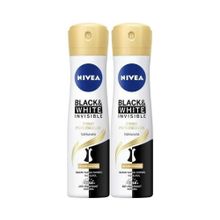 Nivea Invisible Black White İpeksi Pürüzsüzlük 2x150 ml Kadın Sprey Deodorant