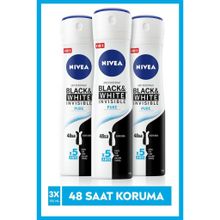 Nivea Invisible Black & White Pure 3x150 ml Kadın Sprey Deodorant