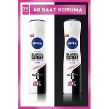 Nivea Kadın Black & White Invisible Clear 48 Saat Anti-Perspirant Koruma 150 ml x 2 Adet Sprey Deodorant