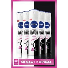 Nivea Kadın Black & White Invisible Clear 48 Saat Anti-Perspirant Koruma 5x150 ml Sprey Deodorant