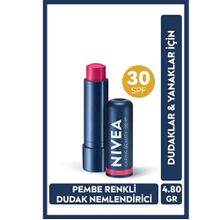 Nivea Lip Care Nivea Renkli Pembe 4.8 G SPF30 E Vitamini Dudak ve Yanaklar İçin Dudak Bakım Kremi