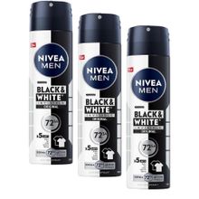 Nivea Men Black White Invisible Original 3x150 ml Erkek Sprey Deodorant