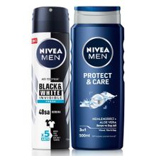 Nivea Men Black&White Invisible 150 ml Deodorant ve Men Sport 250 ml Duş Jeli