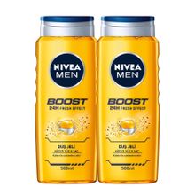 Nivea Men Boost Kahve Özlü 2x500 ml Duş Jeli