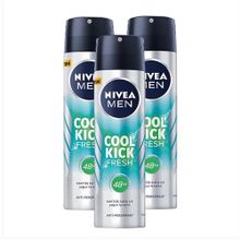 Nivea Men Cool Kick Fresh 3x150 ML Erkek Sprey Deodorant