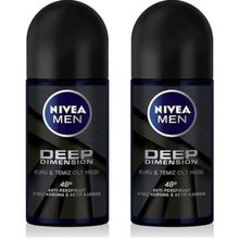Nivea Men Deep Dimension 2x50 ml Erkek Roll-On Deodorant