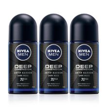 Nivea Men Deep Dimension 3x50 ml Deodorant Roll-On