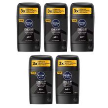 Nivea Men Deep Dimension Aktif Karbon 5x50 ML Erkek Stick Deodorant