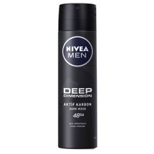 Nivea Men Deep Dimension Dark Wood Aktif Karbon 150 ml Erkek Sprey Deodorant