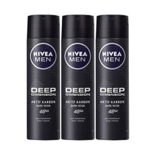 Nivea Men Deep Dimension Dark Wood Aktif Karbon 3x150 ml Erkek Sprey Deodorant