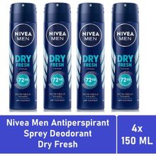 Nivea Men Dry Fresh 4x150 ml Sprey Deodorant