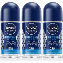 Nivea Men Erkek Fresh Active 48 Saat Deodorant Koruması 3x50 ml Roll-On Deodorant
