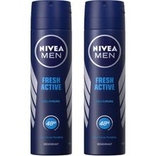 Nivea Men Fresh Active 2x150 ml Sprey Deodorant