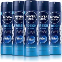Nivea Men Fresh Active 5x150 ml Erkek Sprey Deodorant