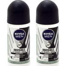Nivea Men Invisible Black & White 2x50 ml Erkek Roll-On Deodorant