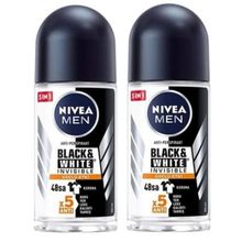 Nivea Men Invisible Black&White Güçlü Etki 2x50 Erkek Roll-On Deodorant
