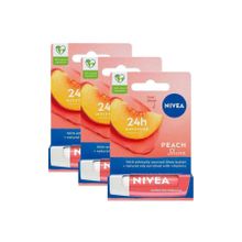 Nivea Peach Shine Şeftali 3x4.8 gr Dudak Bakım Kremi
