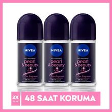 Nivea Pearly Beauty Fine Fragrance 3x50 ml Kadın Roll-On