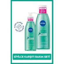 Nivea Visage Derma Skin Clear 150 ml Sivilce Karşıtı Yüz Temizleme Jeli ve 200 ml Derma Skin Tonik