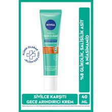 Nivea Visage Derma Skin Clear Exfoliator 40 ml Yağlı ve Sivilceye Eğilimli Ciltler Gece Arındırıcı Krem