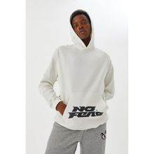 No Fear M500218 Beyaz Kapüşonlu Erkek Sweatshirt
