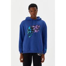 No Fear M500229 Mavi Kapüşonlu Erkek Sweatshirt