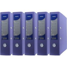 Noki 56411-170 Lila 5'li Paket Geniş Plastik Klasör