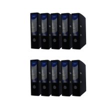 Noki 56411-190 Siyah 10'lu Paket Geniş Plastik Klasör