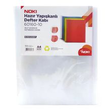 Noki 60160 A4 10'lu Şeffaf Yapışkanlı Hazır Defter Kabı