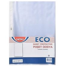 Noki Eco A4 Beyaz Kenarlı Delikli Ekoomik Gömlek Föy 10 Paket Poşet Dosya
