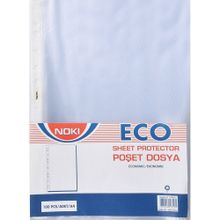 Noki Eco A4 Beyaz Kenarlı Delikli Ekoomik Gömlek Föy 30 Paketli Koli Poşet Dosya