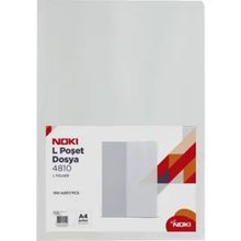 Noki L Tipi A4 Şeffaf 100'lü Poşet Dosya
