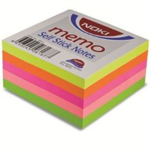 Noki Memo 12013 76x76 mm Pastel Karışık Renk 400 Yaprak Çizgisiz Yapışkanlı Not Kağıdı