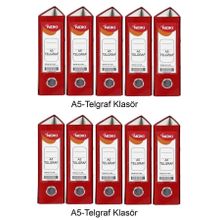 Noki Telgraf Plastik A5 Kırmızı 10 Adet Klasör