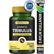 Nondo Trıbulus 180 Kapsül (Jumbo Boy 3 Aylık Kullanım Tribulus Terrestris, Saw Palmetto, Kore Ginseng)