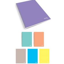 Notte 60-336 A4 Pastel 60 Sayfa Çizgili Spiralli Plastik Kapak Defter