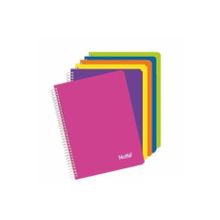 Notte 60-361 Spiralli Plastik Kapak A4 Trend 120 Yaprak Kareli Defter