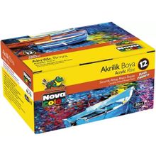 Nova Color 07.01.546.011 12 Renk x 30 ml. Şişe Akrilik Boya