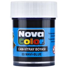 Nova Color NC-151 Mavi Şişe Su Bazlı Cam Boyası