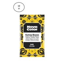 Nova Color NC-900 12'li 12 gr Sarı Toz Kumaş Boyası